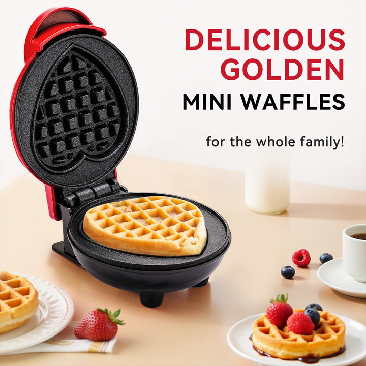 Mini Heart-Shaped Waffle Maker Bowlift