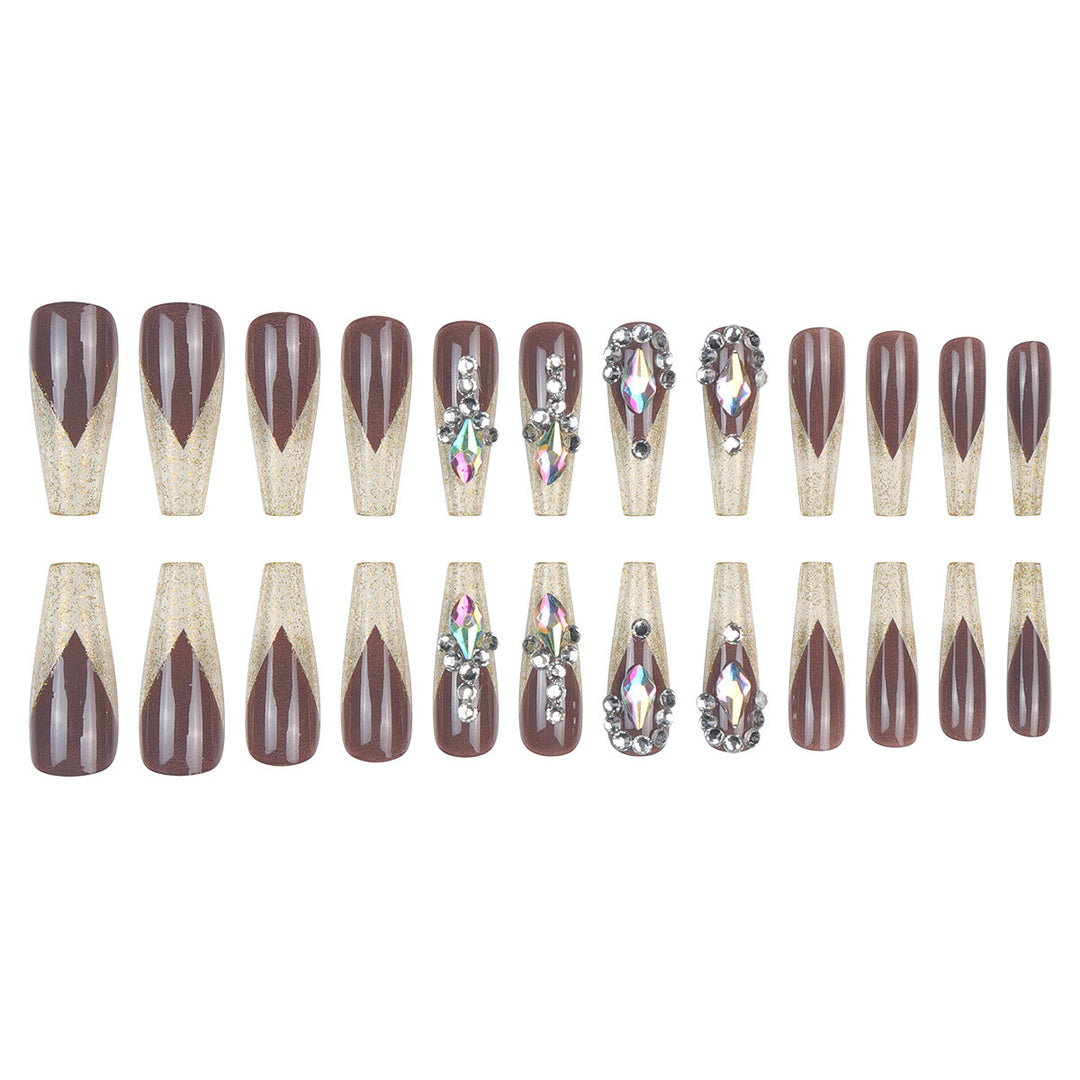 Stylish Decorative Long Press-On Nails Bowlift