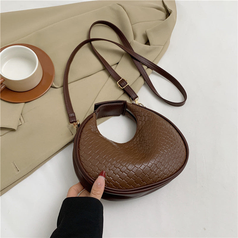 Textured Woven Crossbody Bag Bowlift