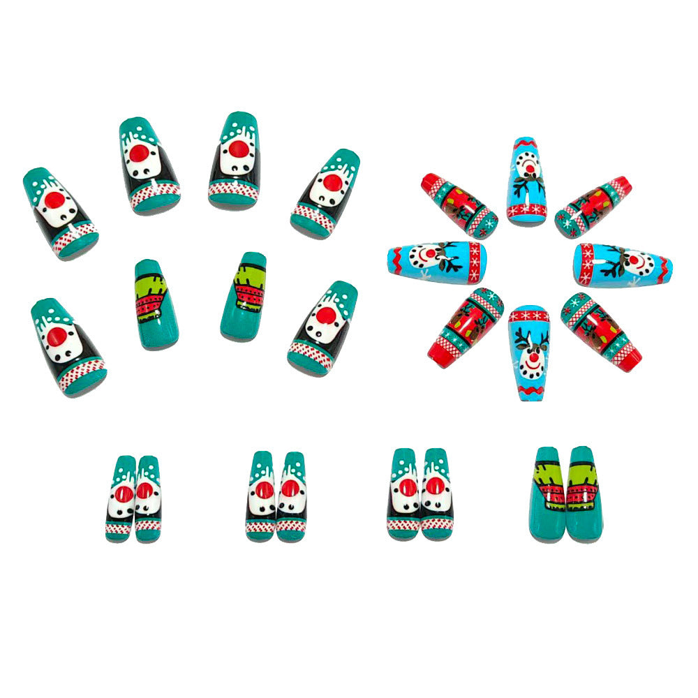 Artificial nails with festive Christmas design Bowlift