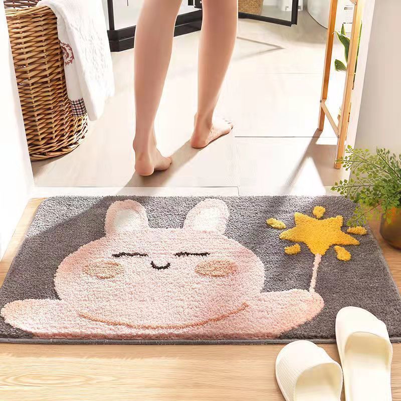 Plush Bathroom Quote Mat