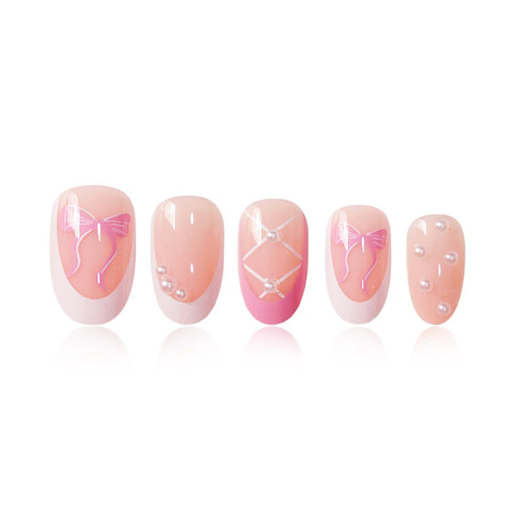 Elegant Decorative Press-On Nail Set Bowlift