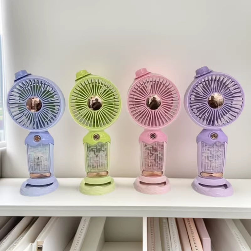 Unisex Portable Handheld Fan with Water Mist Bowlift