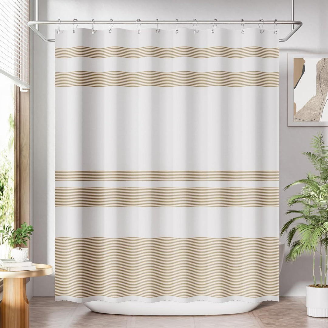 Modern Striped Shower Curtain Bowlift