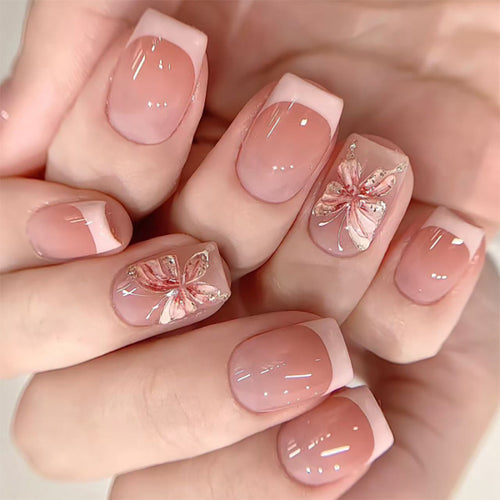 Stylish nail art with floral accents Bowlift