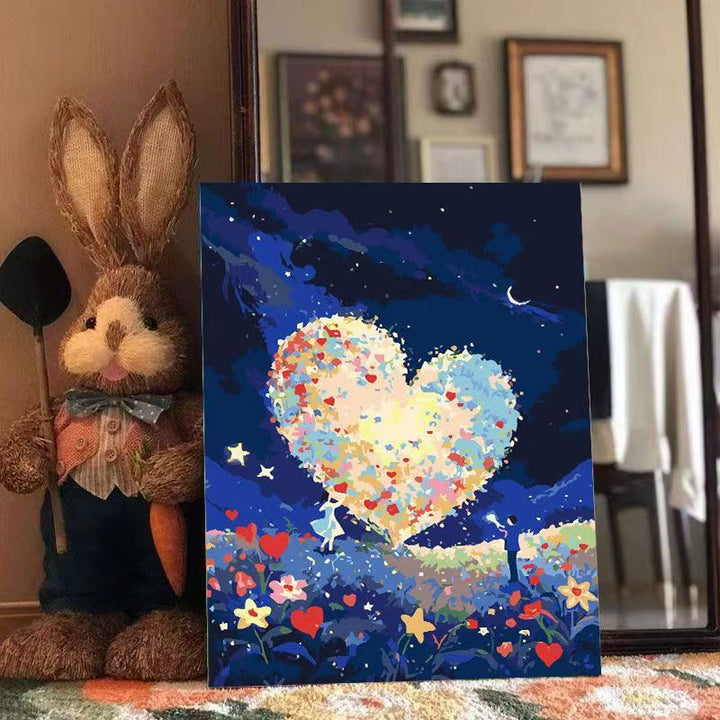 Artistic Heart-Themed Canvas Artwork Bowlift