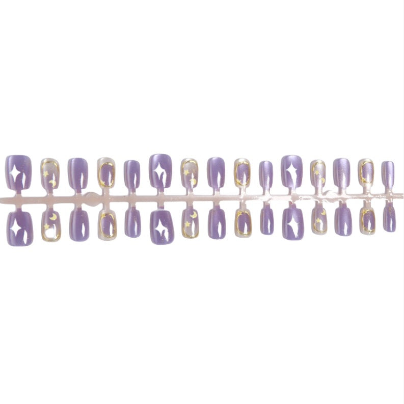 Artistic Press-On Nail Set with Floral and Geometric Designs Bowlift