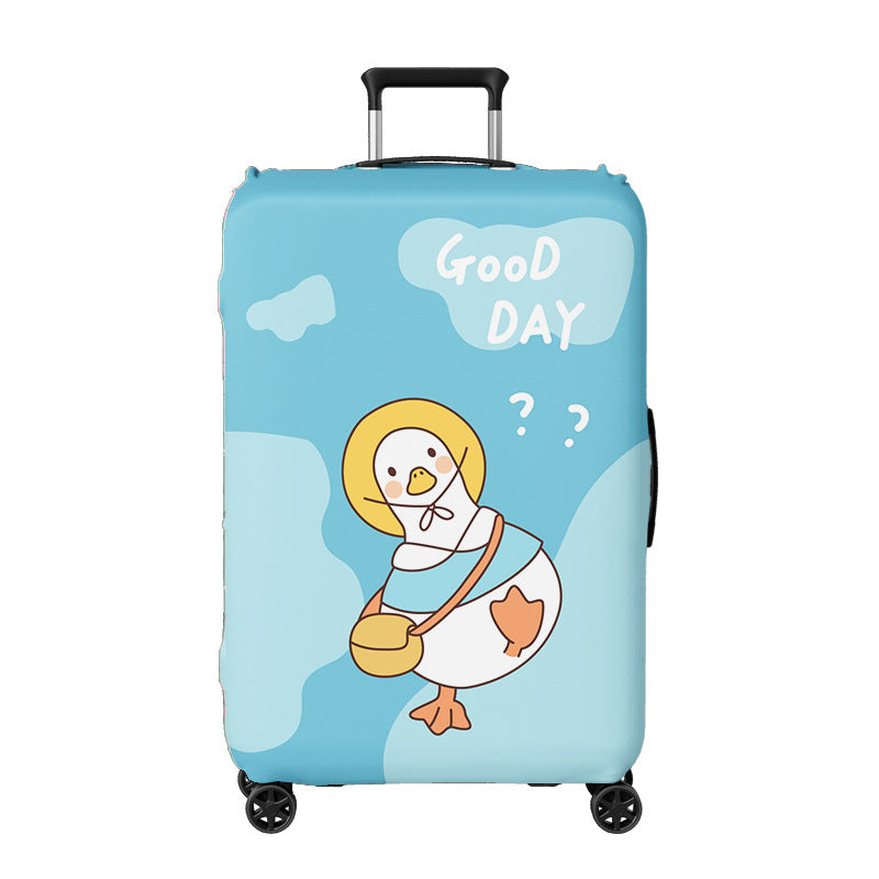 Ladies suitcase cover with creative illustration design Bowlift
