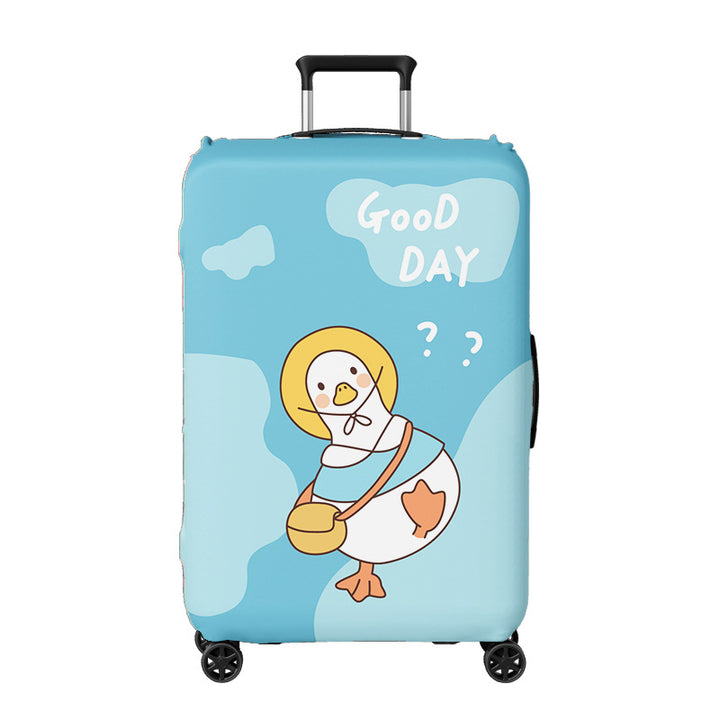 Ladies suitcase cover with creative illustration design Bowlift