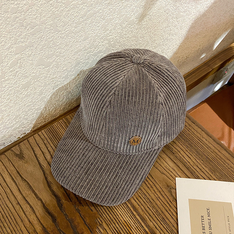 Women's Textured Corduroy Baseball Cap Bowlift