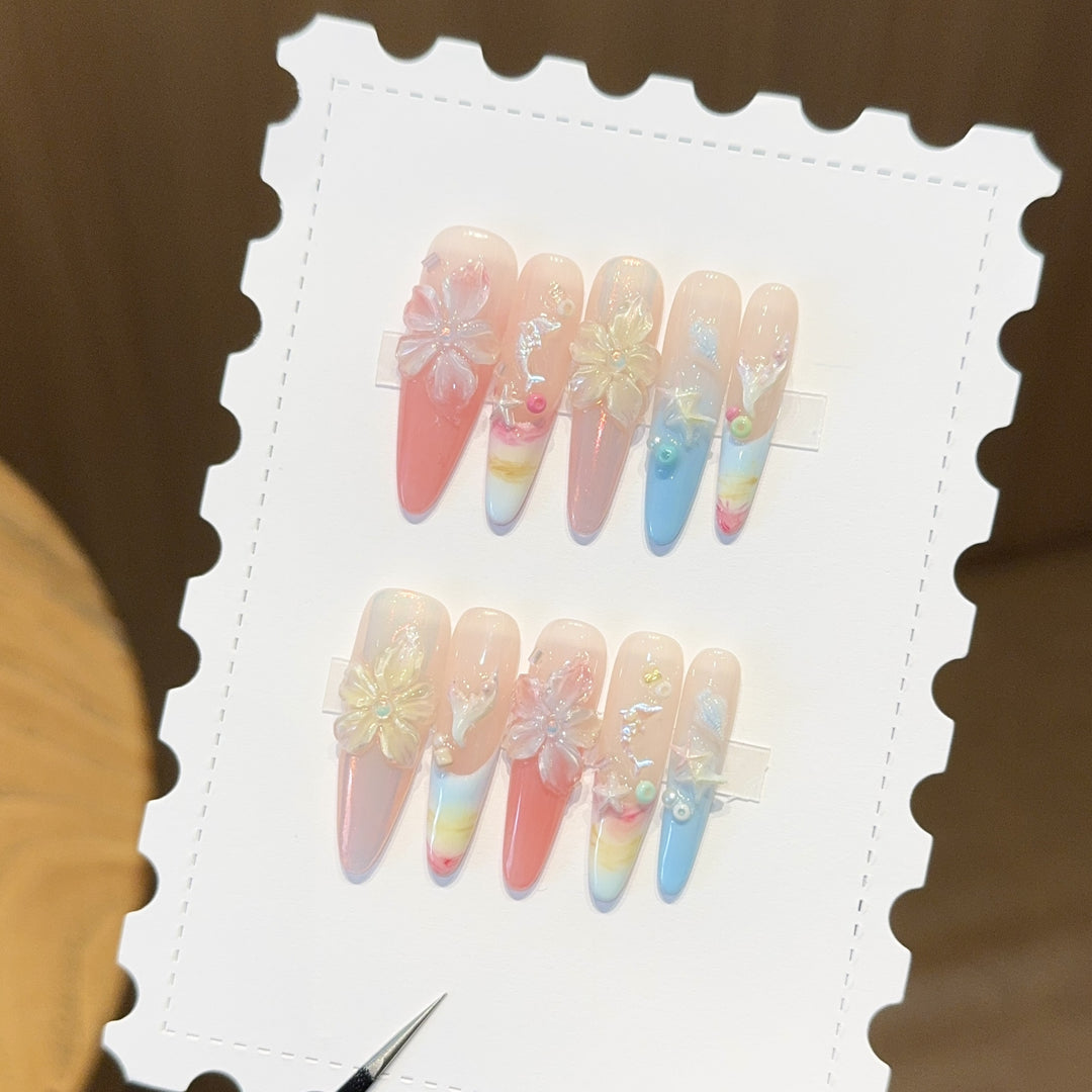 Artificial Flowers Nail Tips Bowlift