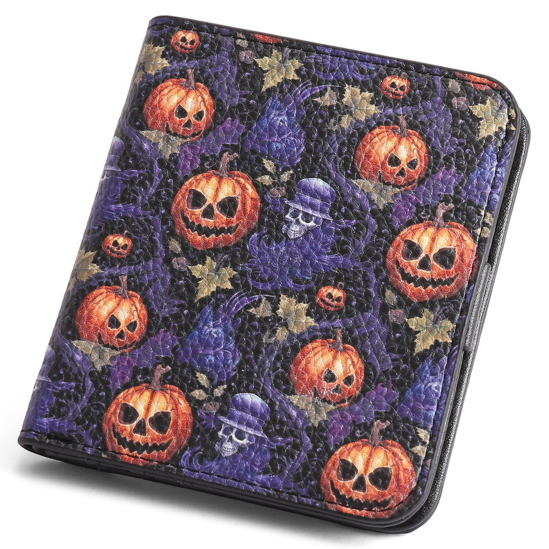 Compact Saffiano Card and Coin Wallet with Zipper Pocket Bowlift
