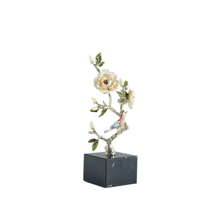Decorative Bird and Floral Sculpture