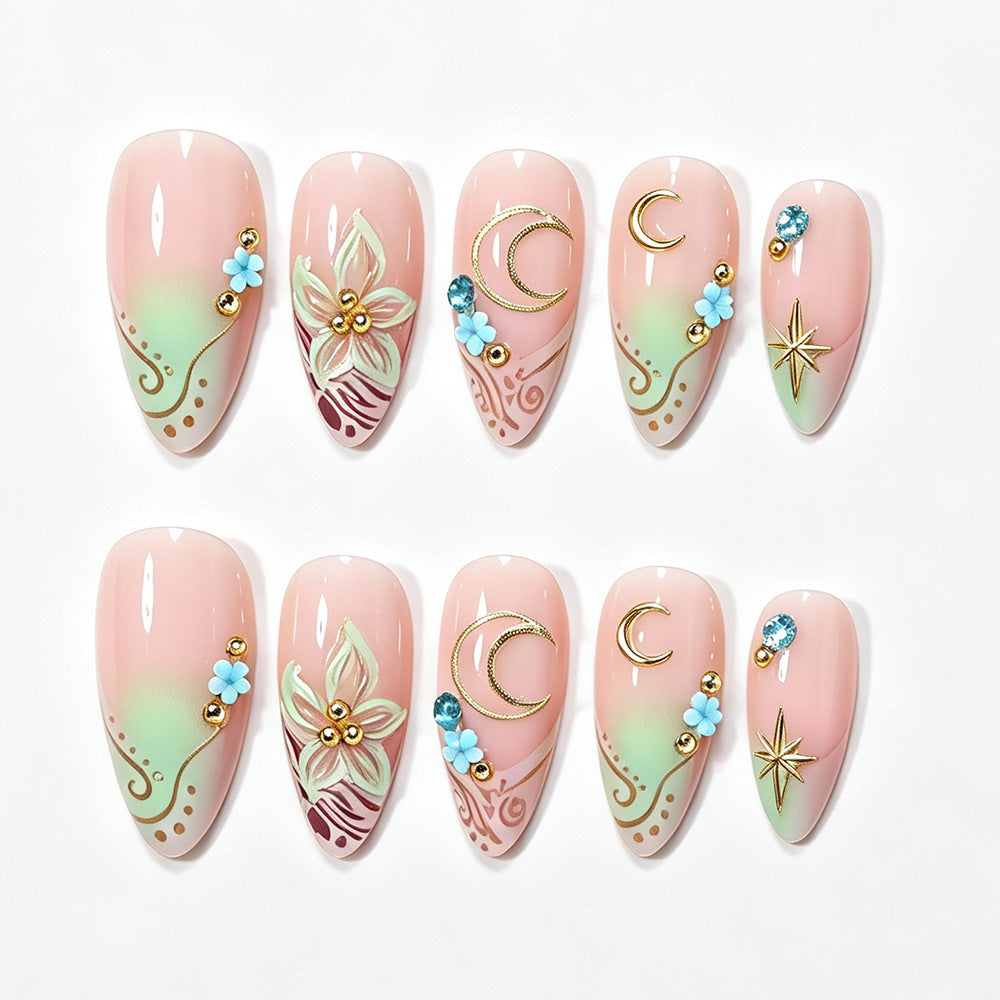 Artistic Stiletto Nail Art Design Bowlift