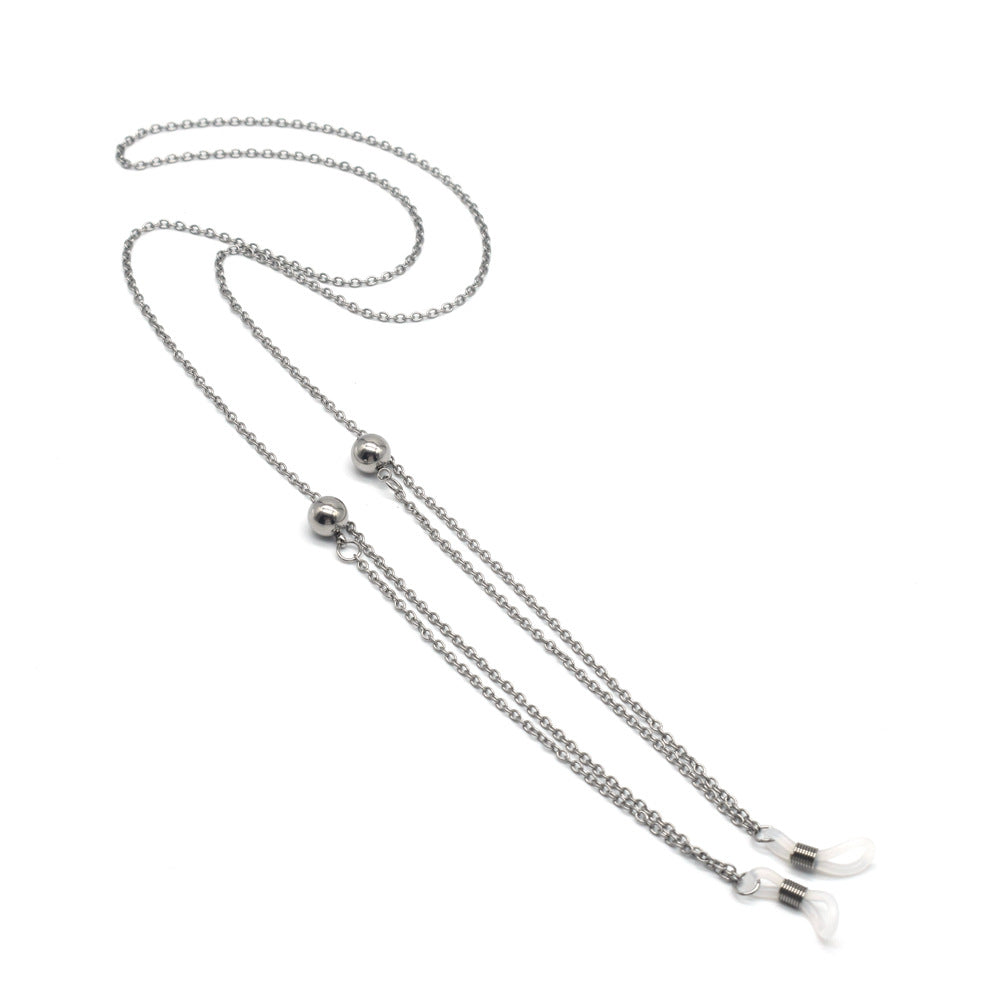 Contemporary Metallic Eyewear Chain Bowlift