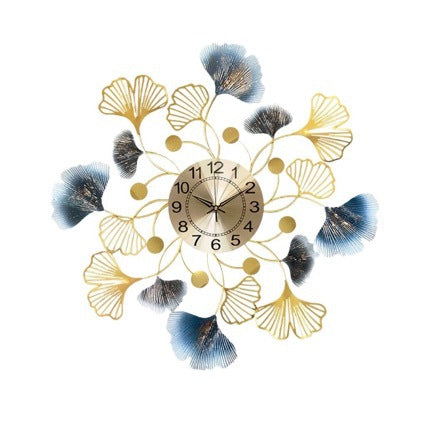 Elegant Ginkgo Leaf Decorative Wall Clock Bowlift