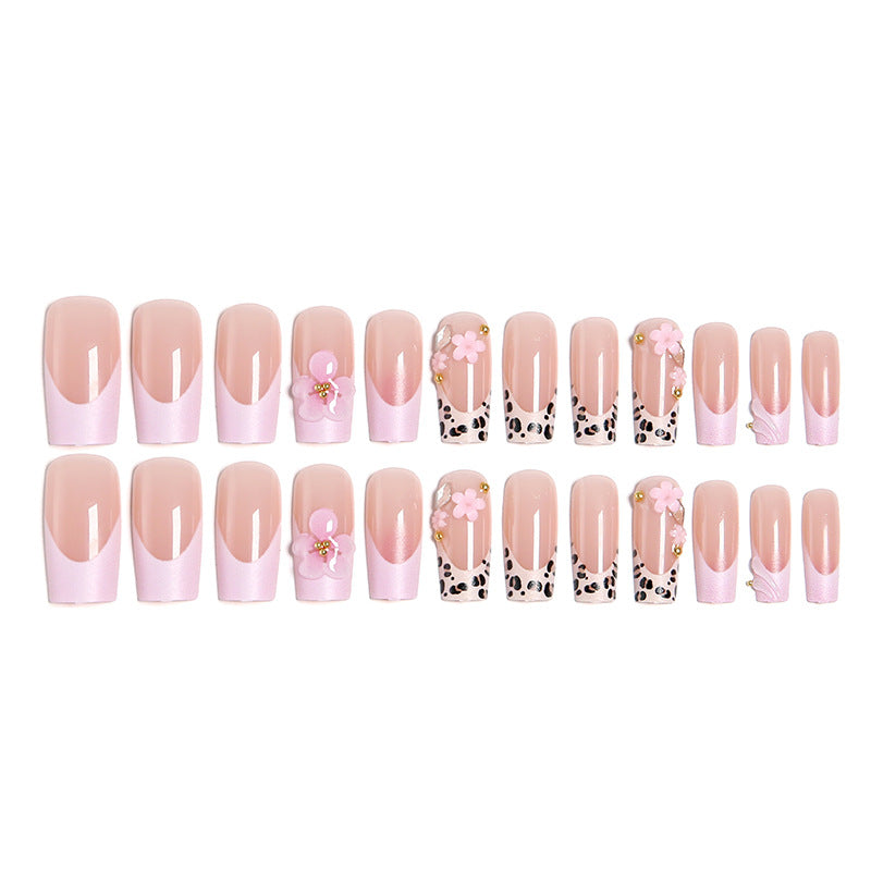 Elegant artificial nails with hand-painted floral accents Bowlift