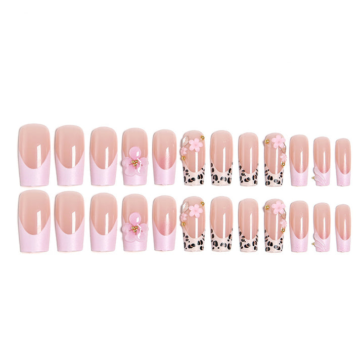 Elegant artificial nails with hand-painted floral accents Bowlift