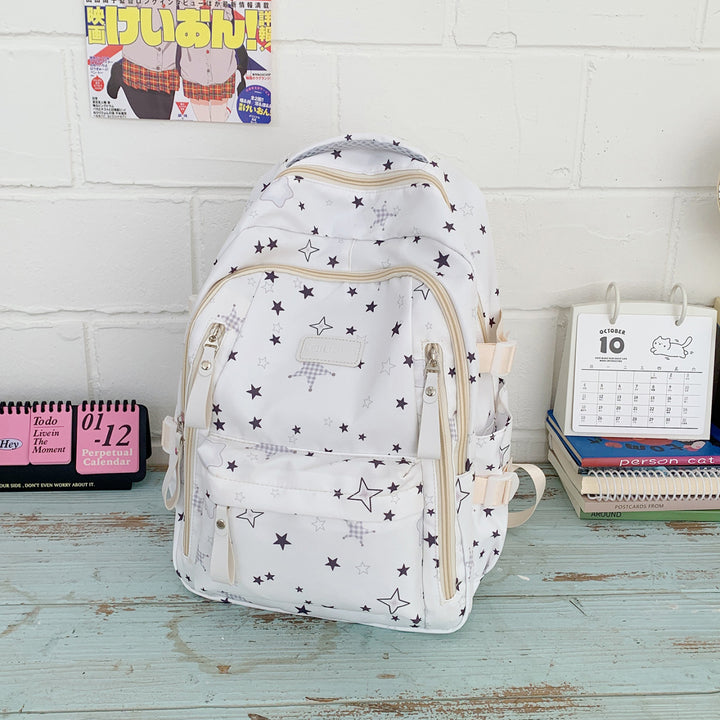 Star-Patterned Durable Backpack