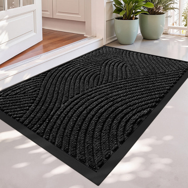 Textured Wave Design Entry Mat Bowlift