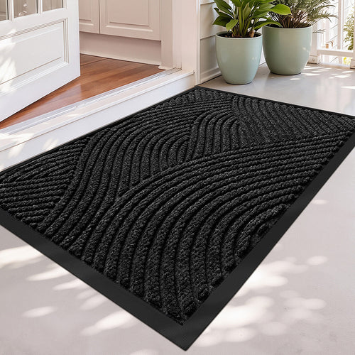 Textured Wave Design Entry Mat Bowlift