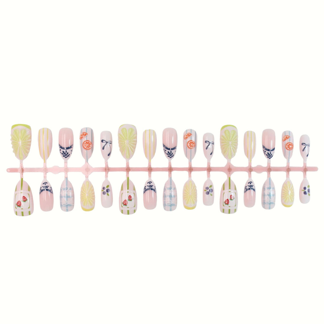 Artistic Press-On Nail Design Bowlift
