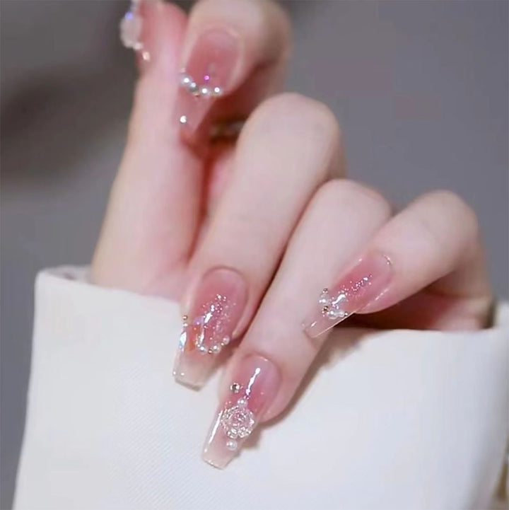 Decorative Transparent Press-On Nail Tips Bowlift
