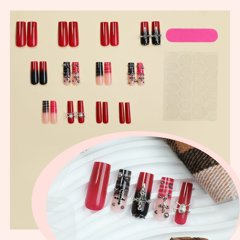 Gothic-Themed Press-On Nail Set Bowlift