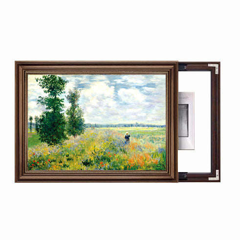 Framed Garden Scene Artwork
