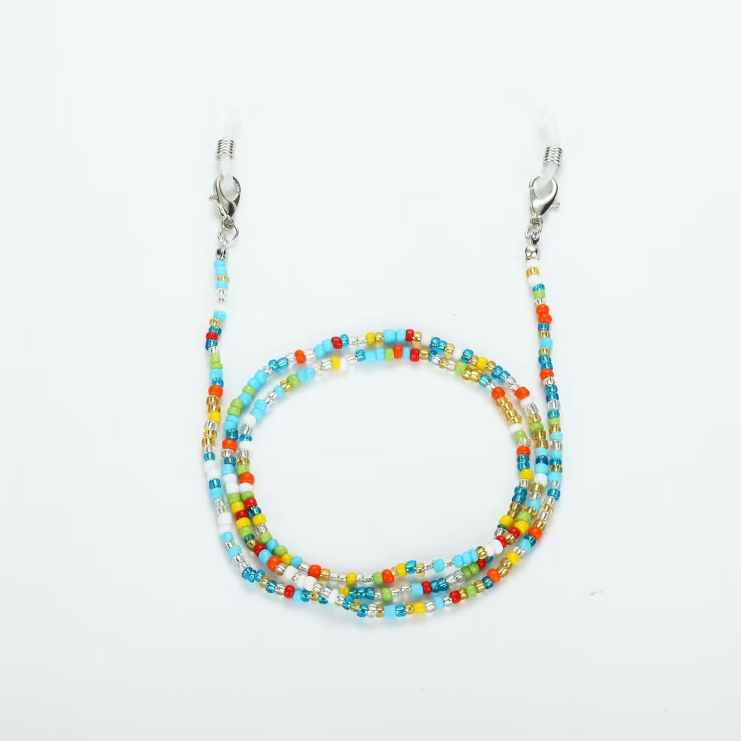 Colored bead necklace with carabiner clasp Bowlift