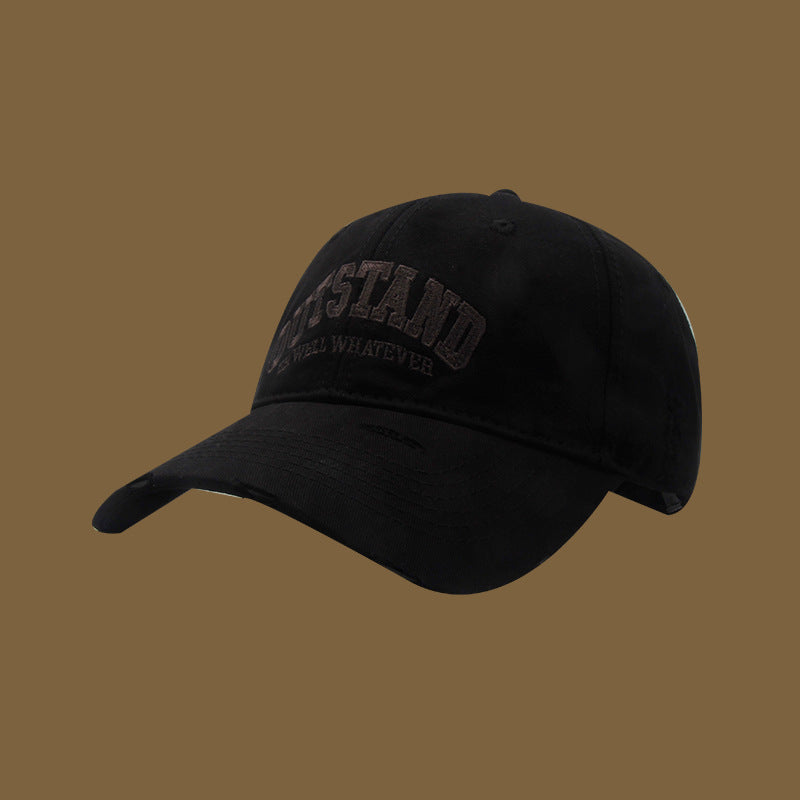 Unisex Distressed Casual Cap Bowlift