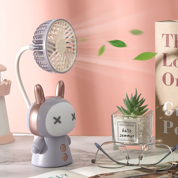 Unisex Creative Mini-Handheld Fan with Flexible Tilt Arm Bowlift