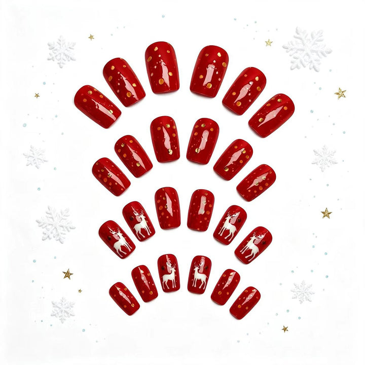Holiday-Themed 3D Reindeer Nail Art Bowlift