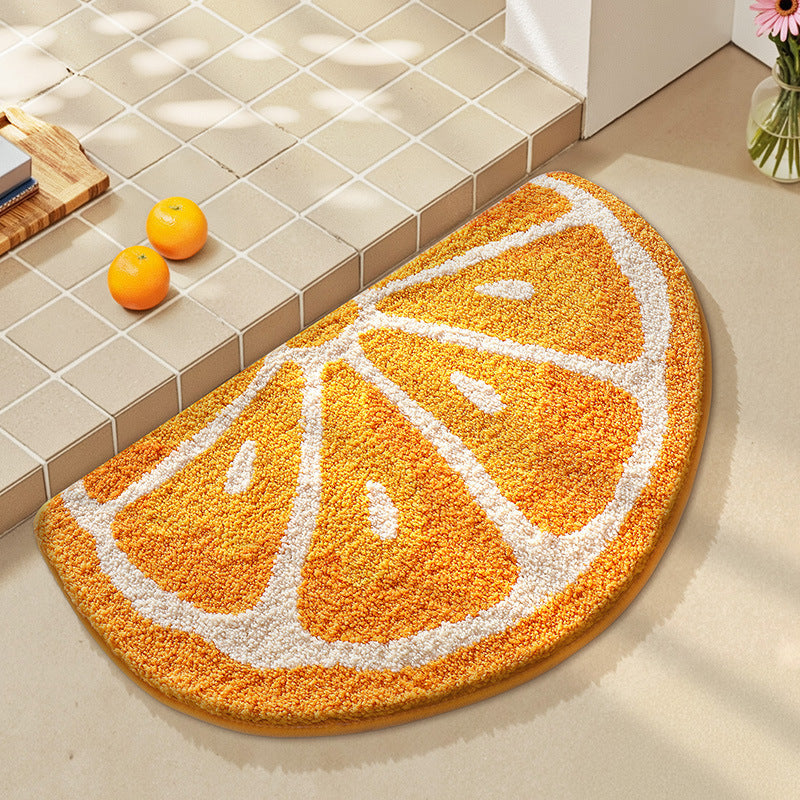 Playful Fruit-Themed Bath Rug Bowlift