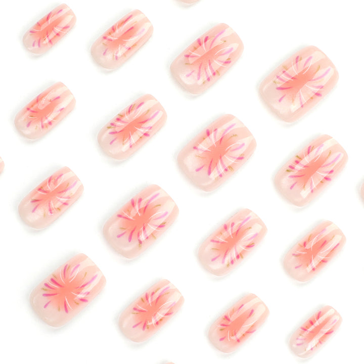 Artificial nail art with sparkling accents and special design Bowlift