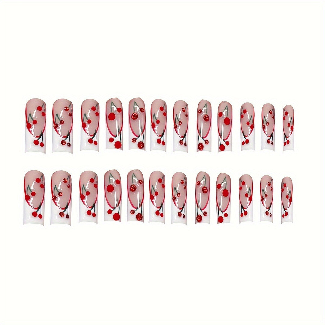 Cherry Blossom Themed Press-On Nails Bowlift