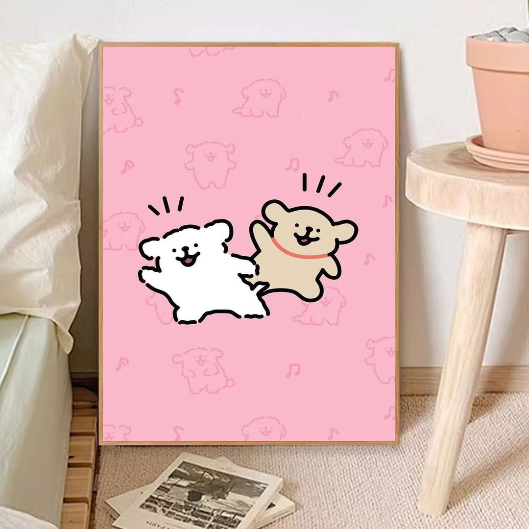 Cute Animal-Themed Illustrative Wall Art Bowlift