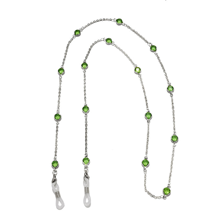 Elegant Crystal-Embellished Eyewear Chain Bowlift