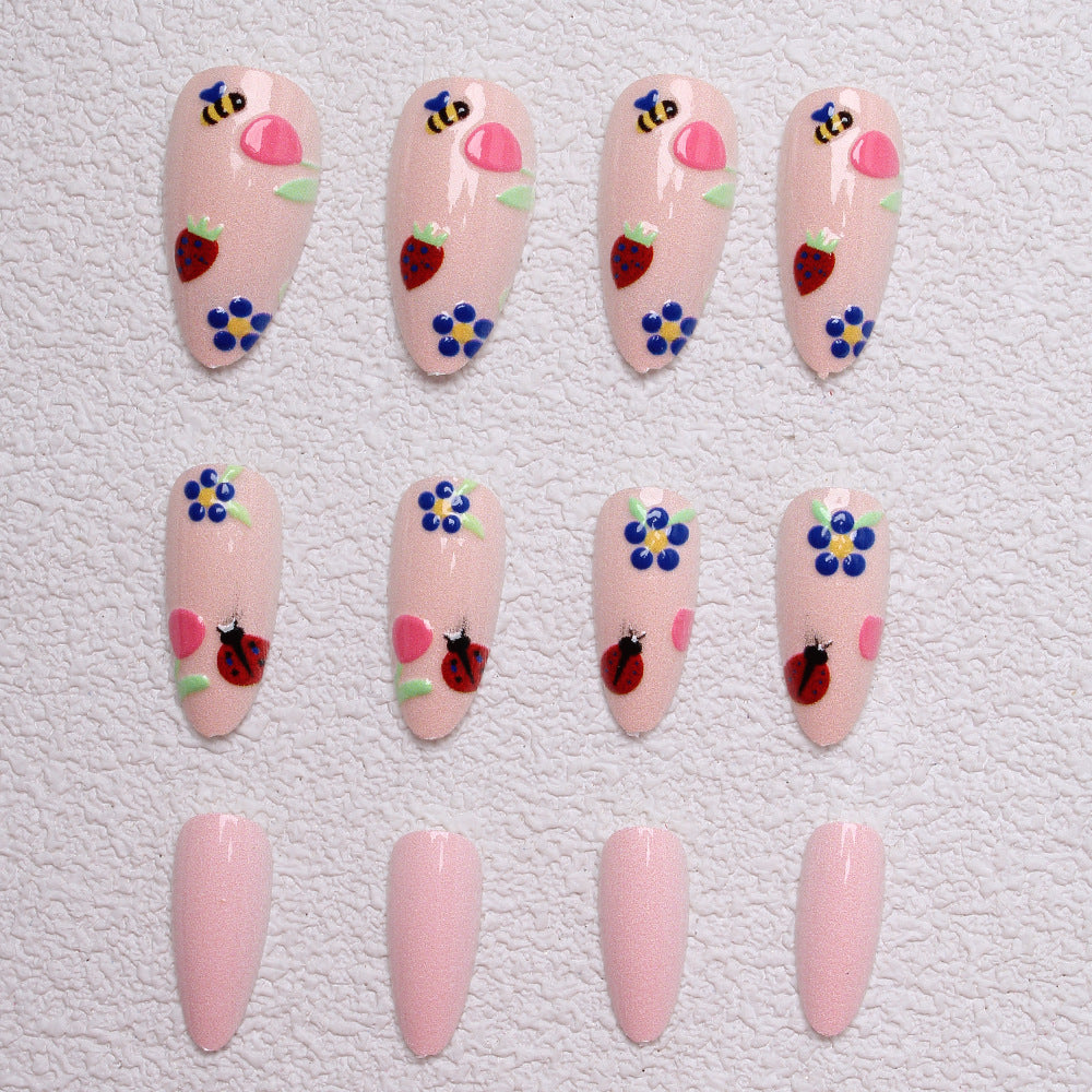 Artistic Floral Press-On Nails Bowlift 1787370443