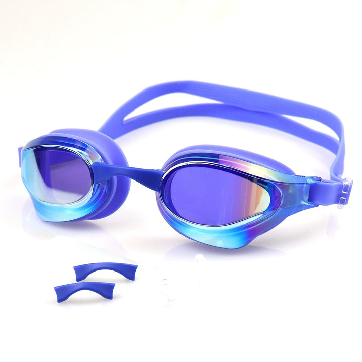 Sports swimming goggles with adjustable headband and anti-fog technology Bowlift