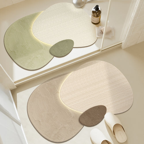Floral-Inspired Decorative Bath Mat Bowlift