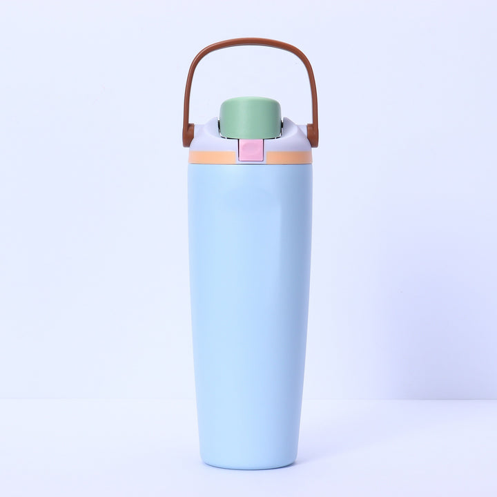 Women's insulated drinking bottle with ergonomic carry handle Bowlift