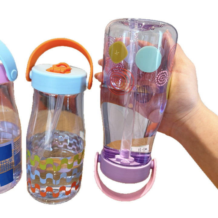 Women's Creative Water Bottle with Silicone Carrying Strap Bowlift