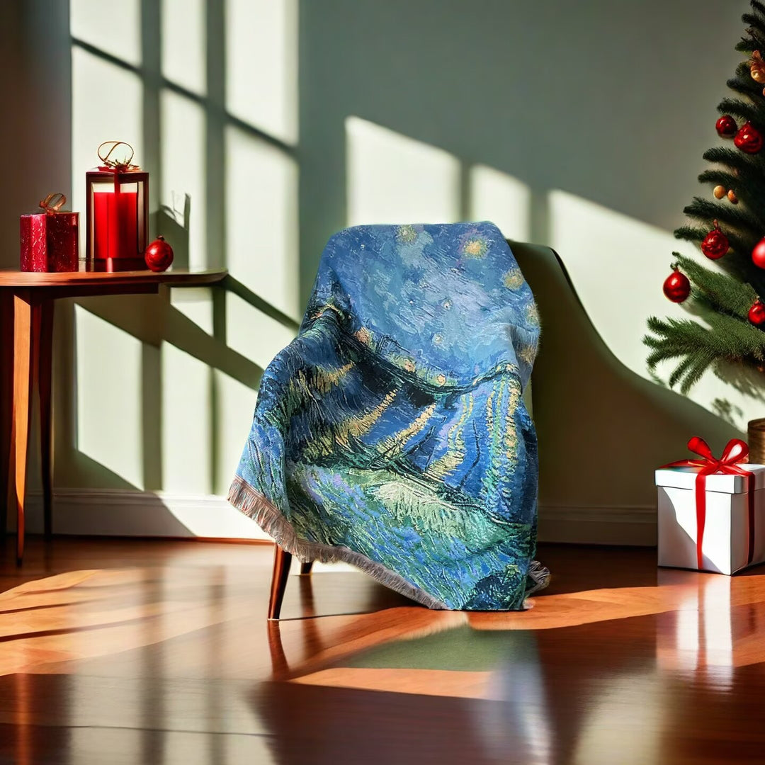 Artistic Floral Throw Blanket