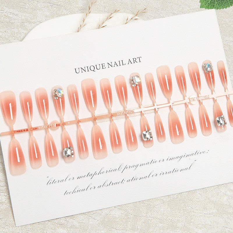 Artificial nail set with elegant crystalline accents Bowlift
