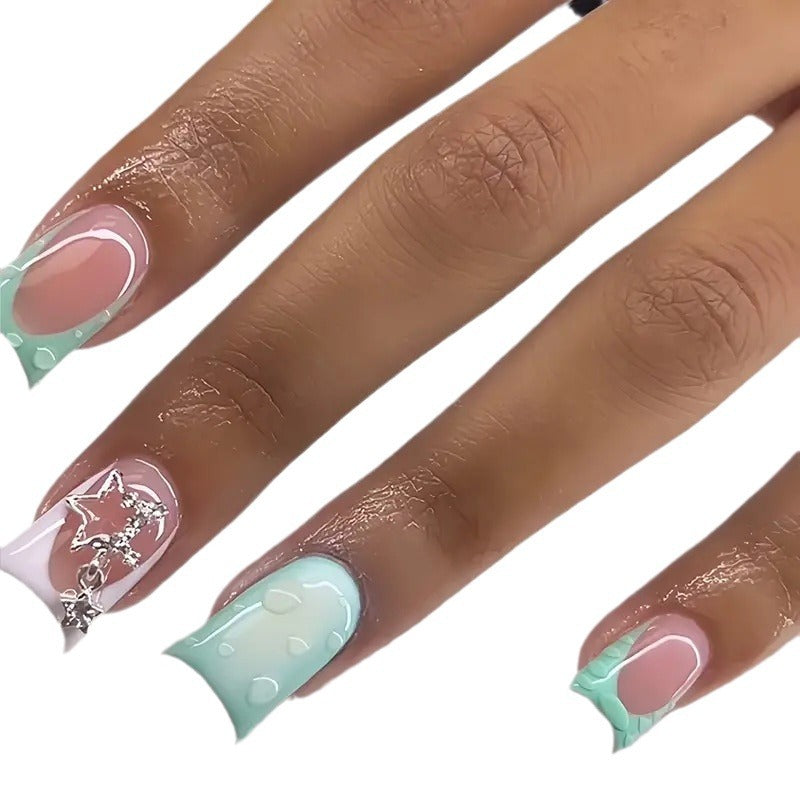 Artistic Press-On Nail Set with Unique Designs Bowlift