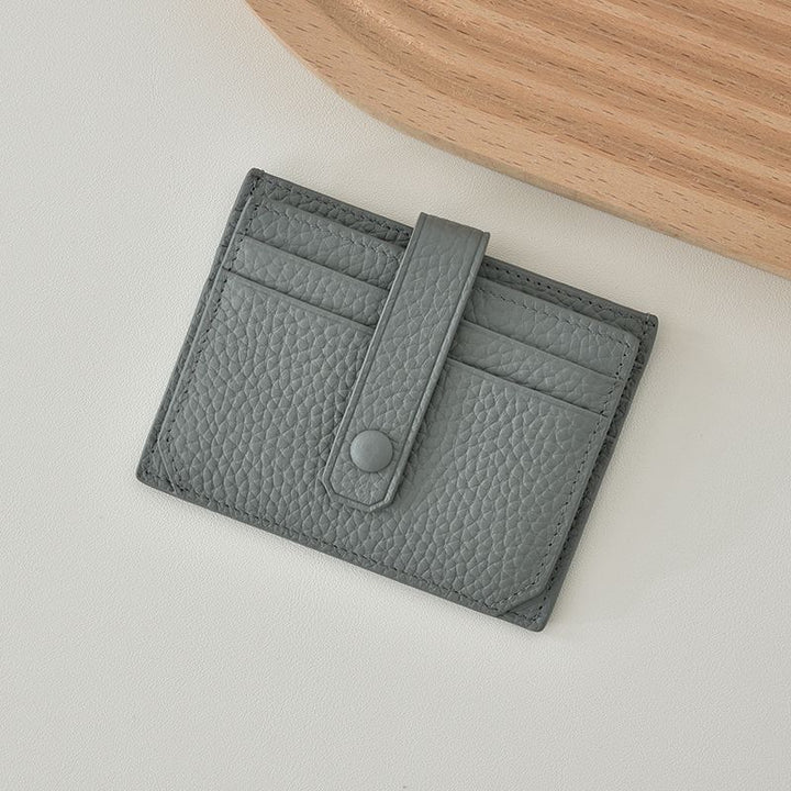 Premium Leather Snap Closure Cardholder Bowlift