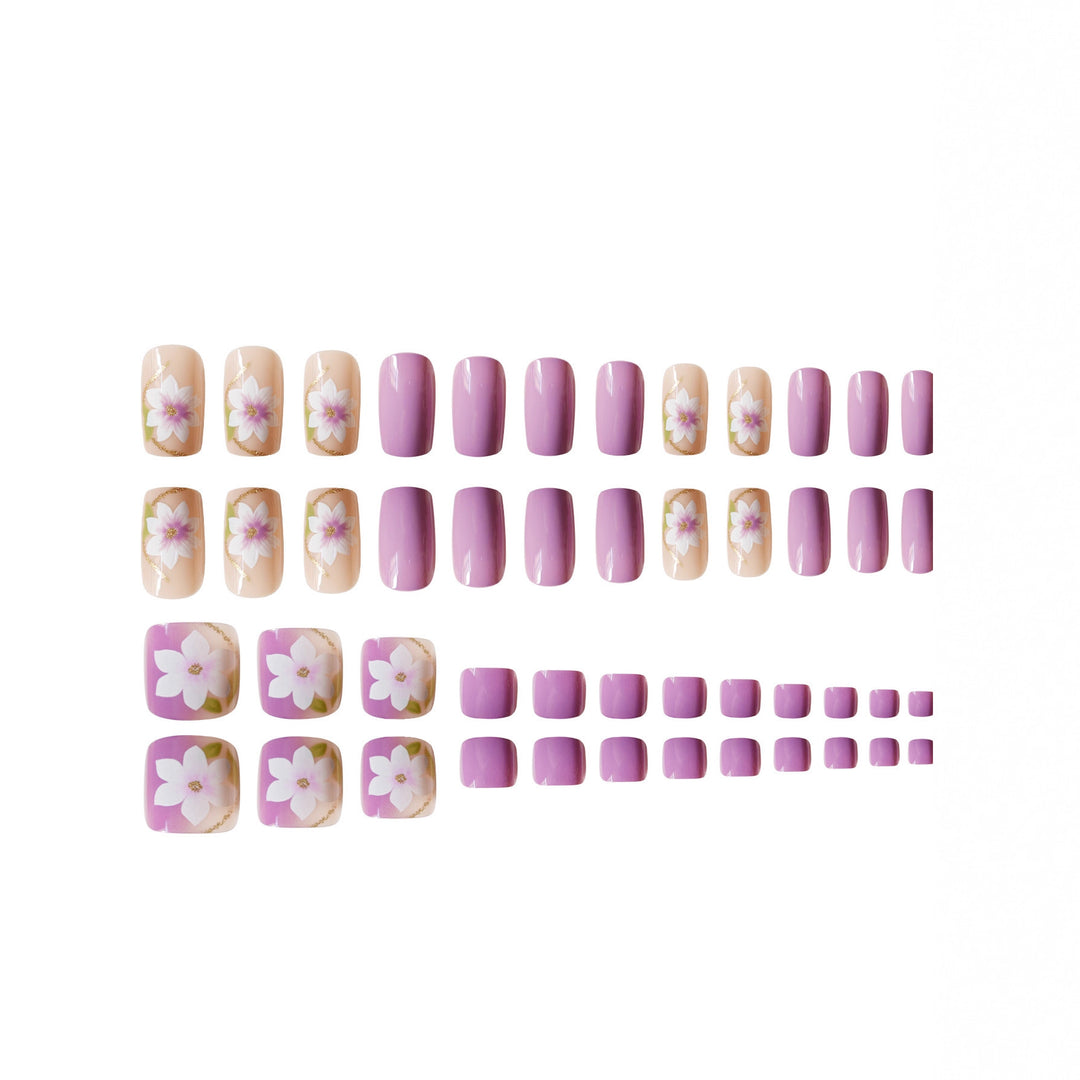 Premium Floral Design Pedicure Set Bowlift