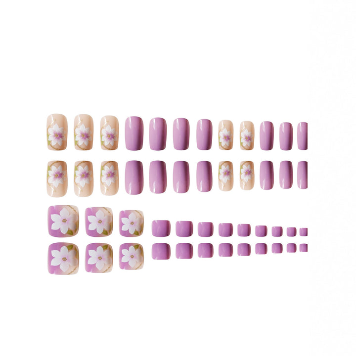 Premium Floral Design Pedicure Set Bowlift