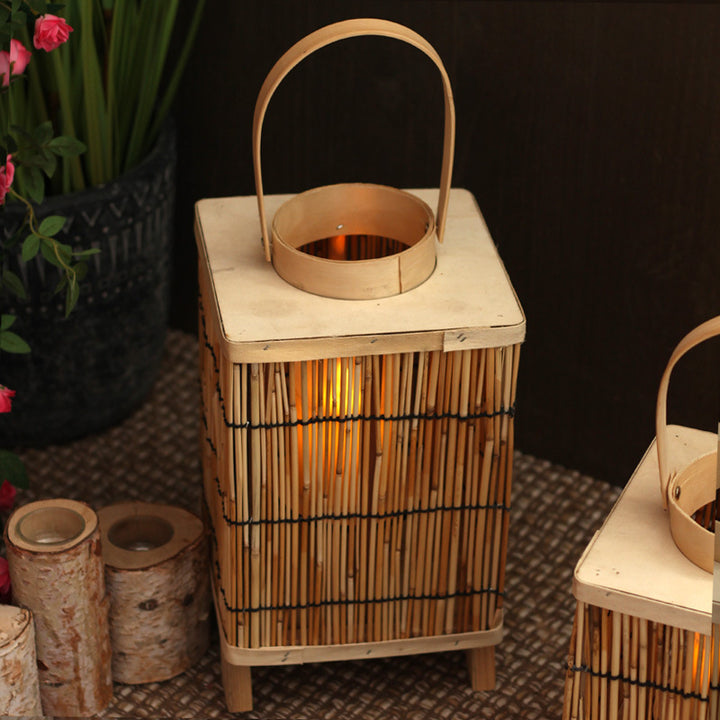 Stylish lantern made of natural materials Bowlift
